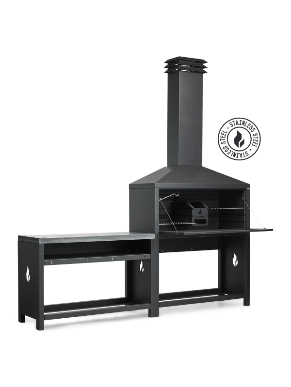 Braaimaster Premium 1200 Black Inox Adapter vrijstaand van Braaimaster kopen bij KokBeton te Nijkerk
