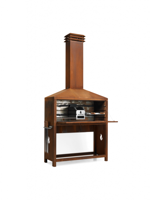 premium braaimaster complete set corten 1200 bij KokBeton Nijkerk